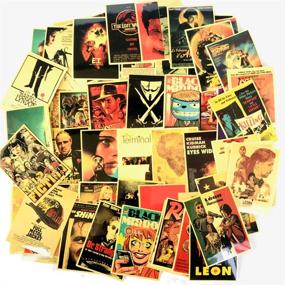 img 2 attached to 🎞️ Versatile Retro Poster Water Bottle Stickers: Classic Movie Decals for Laptop, Travel Case, Skateboard & More!