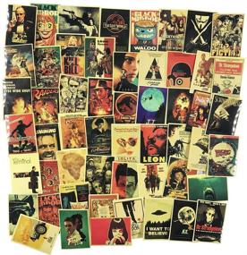 img 3 attached to 🎞️ Versatile Retro Poster Water Bottle Stickers: Classic Movie Decals for Laptop, Travel Case, Skateboard & More!