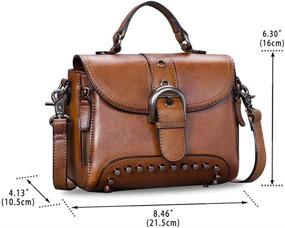 img 1 attached to Genuine Leather Handmade Crossbody Top Handle Women's Handbags & Wallets in Satchels