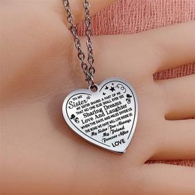 img 1 attached to Inspirational Sunflower & Heart-Shape Pendant: Meaningful Gifts for Women and Teen 🌻 Girls, Perfect for Christmas, Birthdays, and Graduations - From Dad and Mom to Daughter