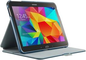 img 2 attached to 📱 Premium Speck Products Style Folio Case and Stand for Samsung Galaxy Tab 4 10.1 - Deep Sea Blue/Nickel Grey: Ultimate Protection and Versatility!