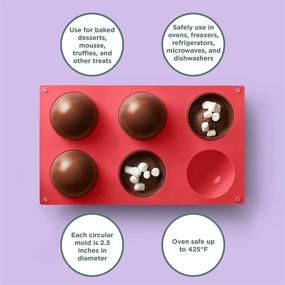 img 1 attached to 🍫 Create Irresistible Hot Chocolate Bombs with Chef'n Sweet Spot Mold - 2-Pack, Red