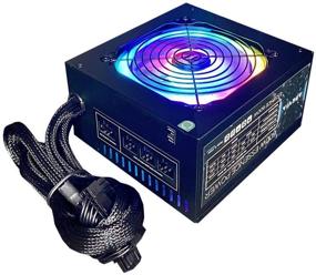 img 4 attached to Apevia ATX-ES700-RGB Essence 700W: Высокопроизводительный игровой блок питания с автоматически управляемым вентилятором RGB, переключателем 115/230V и всеми защитами.