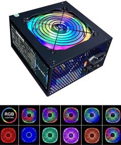 img 3 attached to Apevia ATX-ES700-RGB Essence 700W: Высокопроизводительный игровой блок питания с автоматически управляемым вентилятором RGB, переключателем 115/230V и всеми защитами.