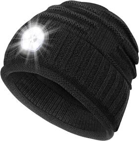 img 4 attached to 🧢 Mens Gifts Beanie Hat with Light - Christmas Stocking Stuffers, Rechargeable Headlamp Cap for Winter, LED Flashlight Hat for Camping, Running, Fishing - Perfect Gift Ideas for Dad, Mom, Family, Boyfriend, Teen