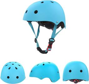 img 3 attached to 🚴 Adjustable Kids Helmet with Knee Elbow Wrist Pads for Ages 2-8 Years - Ideal for Skateboarding, Biking, Roller Skating, Cycling, Scooting, and More