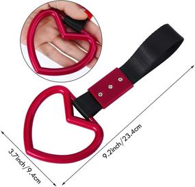 img 3 attached to ❤️ Red Heart-shaped JDM Tsurikawa Rings for Car Handle Straps - Drift Charm, Rear Bumper Warning, Interior/Exterior Decor - Subway/Bus Tsurikawa Broken Heart Handle Pieces