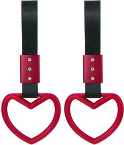 img 4 attached to ❤️ Red Heart-shaped JDM Tsurikawa Rings for Car Handle Straps - Drift Charm, Rear Bumper Warning, Interior/Exterior Decor - Subway/Bus Tsurikawa Broken Heart Handle Pieces