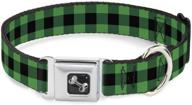 buckle down buffalo plaid collar logo