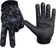 🏍️ motorcycle gloves with knuckle protection, leather palms, phone capable finger tips - saints of speed logo