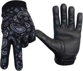 img 4 attached to 🏍️ Motorcycle Gloves with Knuckle Protection, Leather Palms, Phone Capable Finger Tips - Saints of Speed