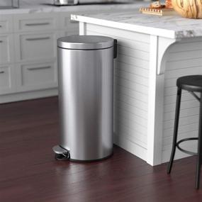 img 3 attached to 🗑️ iTouchless SoftStep 8 Gallon Kitchen Trash Can - Odor Filter, Removable Inner Bucket - Stainless Steel - 30 Liter Round Step Pedal Garbage Bin for Kitchen, Bathroom, Home, Office - Quiet Lid Close