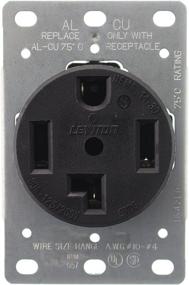 img 2 attached to 🔌 Leviton 278-S00 4-Wire 30-Amp Dryer Receptacle, Flush Mount, 250V - Black