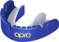 👦 opro gold youth mouthguard for braces with case - age 7+ boys sports mouthpiece for football, hockey, rugby, softball - teeth and gum shield protection for contact sports логотип