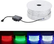 🔮 brillihood flexible led rgb rope light strip - multi color changing smd 5050 leds - 110-120v ac - dimmable - waterproof - indoor/outdoor rope lighting + remote controller (50m/164ft) логотип