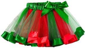 img 1 attached to Stunning Girls Layered Rainbow Tutu Skirt Dance Dress: Exquisite Ruffle Tiered Clubwear