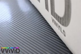 img 4 attached to VViViD Meteorite Dark Grey True R Carbon Fiber Vinyl Wrap Roll: Air Release Technology (1ft x 5ft)