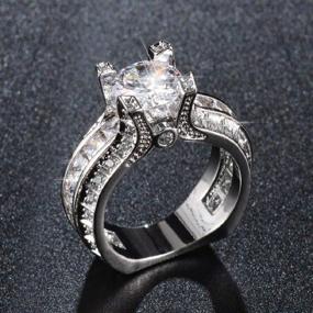 img 1 attached to MAIHAO Sterling Zirconia Eternity Engagement