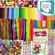 🎨 nsen craft kit: 1200+ piece all-in-one arts and crafts supplies for kids 4-8 with gift box - perfect for kindergarten, homeschool & crafting school logo