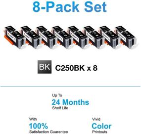 img 3 attached to 🖨️ Arthur Imaging Compatible Ink Cartridge Replacement for Canon PGI-250XL PGI 250 XL PGBK to use with PIXMA MX922 MX722 MG5420 MG5520 MG5620 MG6320 MG6620 iP8720 (8-pk, Black)