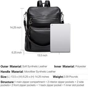img 2 attached to CLUCI Backpack Designer Shoulder Two Toned Women's Handbags & Wallets and Fashion Backpacks