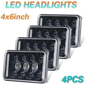 img 4 attached to 🚛 CO LIGHT 4x6 дюймовые LED фары 4 шт. - Мощная замена H4651 H4652 H4656 H4666 H6545 - Идеально совместимы с Peterbilt, Kenworth и Freightinger