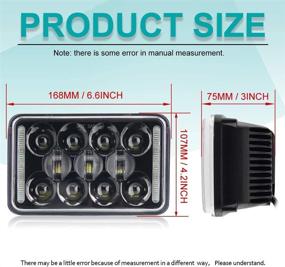 img 2 attached to 🚛 CO LIGHT 4x6 дюймовые LED фары 4 шт. - Мощная замена H4651 H4652 H4656 H4666 H6545 - Идеально совместимы с Peterbilt, Kenworth и Freightinger
