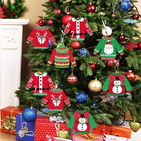 img 2 attached to 🎅 Праздничные уродливые свитеры на вечеринке: рождественские вырезы и самостоятельные бумажные вырезы
