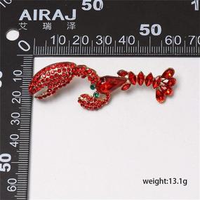 img 2 attached to 🦀 Crayfish Crab Rhinestone Stud Earrings | Shimmering Animal Jewelry for Women and Girls