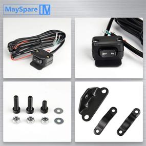 img 2 attached to 🏍️ MaySpare 12V ATV UTV Winch Rocker Thumb Switch with Mounting Bracket and Handlebar Control Line Kit