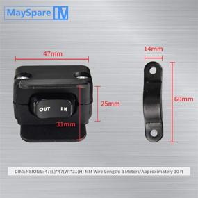 img 1 attached to 🏍️ MaySpare 12V ATV UTV Winch Rocker Thumb Switch with Mounting Bracket and Handlebar Control Line Kit