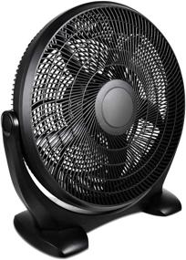 img 3 attached to 🌬️ HealSmart 18-Inch Quiet 3-Speed Plastic Floor Fans for Home, Commercial, Residential, and Greenhouse Use - Outdoor/Indoor, Black