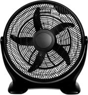 🌬️ healsmart 18-inch quiet 3-speed plastic floor fans for home, commercial, residential, and greenhouse use - outdoor/indoor, black логотип