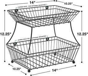 img 2 attached to 🥦 Sorbus Flat-Back Household Vegetable Countertop Organizer