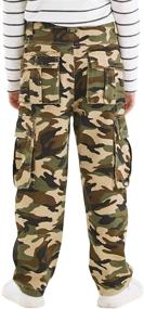 img 3 attached to 👖 BYCR Boys' 100% Cotton Multi-pocket Chino Cargo Pants for Kids Sizes 5-18