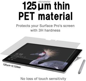 img 1 attached to 📱 2 Set of BELLEMOND Japanese High Grade Kent Paper Screen Protectors for Surface Pro 6 2018/Surface Pro 2017 12.3" - Minimizes Pen Point Wear by up to 86% - Anti-reflective Film