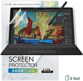 img 4 attached to 📱 2 Set of BELLEMOND Japanese High Grade Kent Paper Screen Protectors for Surface Pro 6 2018/Surface Pro 2017 12.3" - Minimizes Pen Point Wear by up to 86% - Anti-reflective Film