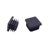 8 pack 1 inch square plastic plug tubing end cap suitable for square tube (black-8pcs) logo