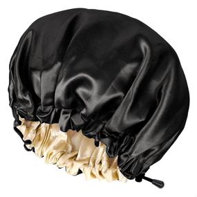 img 4 attached to 😴 CHORHA Satin Sleep Cap: Experience Ultimate Comfort with the Double-Sided Adjustable Bonnet for a Blissful Sleep
