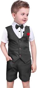 img 4 attached to 🤵 Burgundy Wedding Outfits for Boys: Nwada Toddler Clothing for Your Special Day