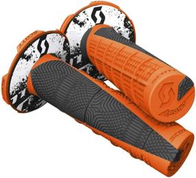 img 1 attached to Scott Deuce 2 Off-Road Motorcycle Hand Grips - Neon Orange/Black/One Size