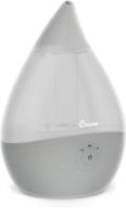🌬️ crane droplet ultrasonic cool mist humidifier – 0.5 gallon, 250 sq ft coverage, optional vapor pad slot – ideal for plants, home, bedroom, baby nursery, office – grey logo