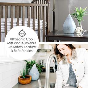 img 1 attached to 🌬️ Crane Droplet Ultrasonic Cool Mist Humidifier – 0.5 Gallon, 250 Sq Ft Coverage, Optional Vapor Pad Slot – Ideal for Plants, Home, Bedroom, Baby Nursery, Office – Grey