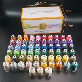 img 3 attached to 🧵 Brothread 63 Brother Colors Polyester Embroidery Machine Thread Kit: Ultimate Variety for Brother, Babylock, Janome, Singer, Pfaff, Husqvarna, Bernina Machines