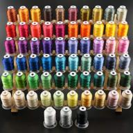 🧵 набор из 63 цветов полиэстеровой вышивальной нити brothread: максимальное разнообразие для машин brother, babylock, janome, singer, pfaff, husqvarna, bernina логотип