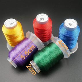 img 2 attached to 🧵 Brothread 63 Brother Colors Polyester Embroidery Machine Thread Kit: Ultimate Variety for Brother, Babylock, Janome, Singer, Pfaff, Husqvarna, Bernina Machines