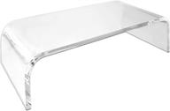 🖥️ amt clear acrylic monitor stand - stylish monitor riser for home office - small size, suitable for laptop, pc, and multimedia monitors logo