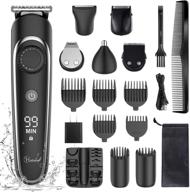 🧔 hatteker 6-in-1 beard trimmer hair clipper grooming kit - electric shaver razor for men - mustache, nose, ear, body precision trimmer groomer - multigroom ipx7 waterproof - cordless & rechargeable logo