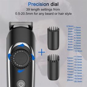 img 1 attached to 🧔 Hatteker 6-in-1 Beard Trimmer Hair Clipper Grooming Kit - Electric Shaver Razor for Men - Mustache, Nose, Ear, Body Precision Trimmer Groomer - Multigroom IPX7 Waterproof - Cordless & Rechargeable