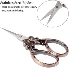 img 2 attached to BIHRTC Small Scissors 4.5 Inch - Premium Stainless Steel Sewing and Embroidery Scissors for Office, Crafting, and Needle Arts